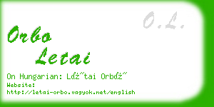 orbo letai business card